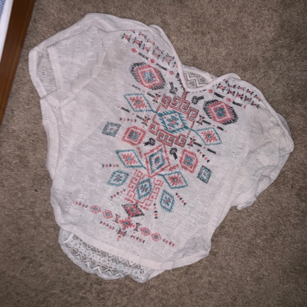 Tribal design poncho shirt